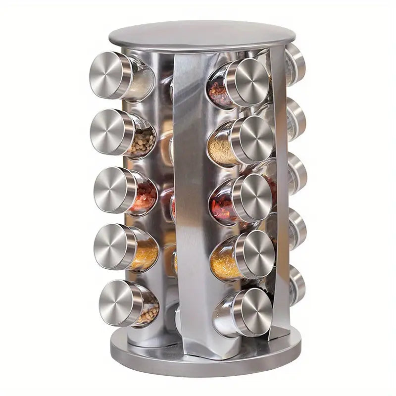 Stainless Steel Revolving Spice Rack/Carousel Organizer for Cabinet, Kitchen Countertop 2 sizes