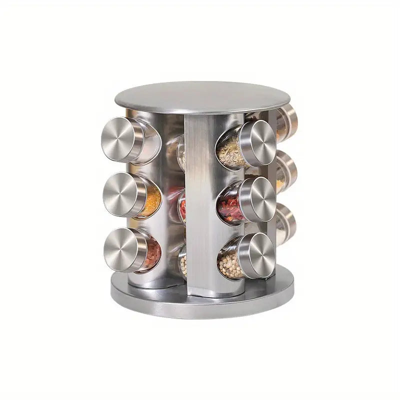 Stainless Steel Revolving Spice Rack/Carousel Organizer for Cabinet, Kitchen Countertop 2 sizes