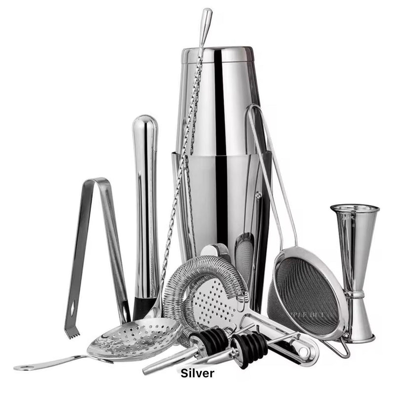 Cocktail Set 11pc Stainless Steel