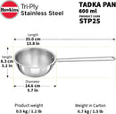 Tadka Pan Stainless Steel Pan, Induction Pan, Silver (STP25)