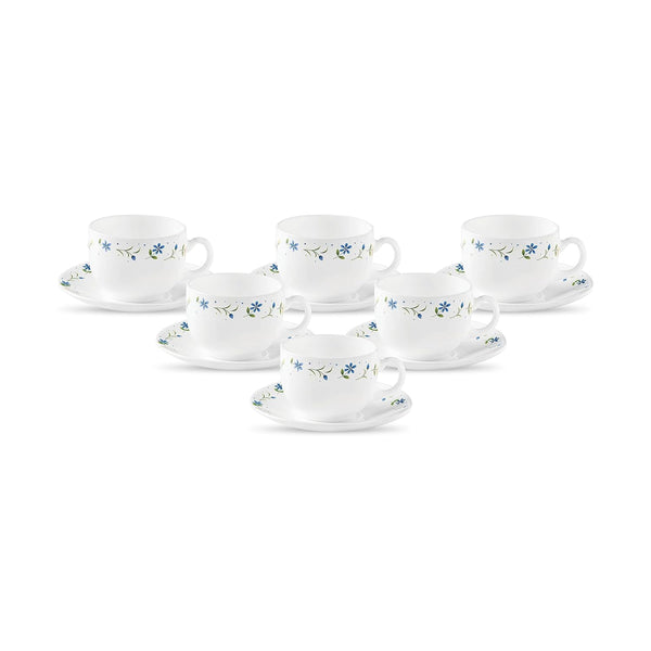 LaOpala Diva Twilight bouquet Tea Cup & Saucers Set of 6