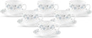 LaOpala Diva Grace Blue Tea Cup & Saucers Set of 6 (220ml)