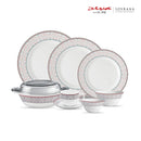 La Opala Sovrana Dinner Set 35,45 abd 62 pcs, Moroccan Pink, White