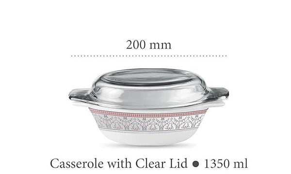 La Opala Moroccan Pink Casserole Bowl with Lid