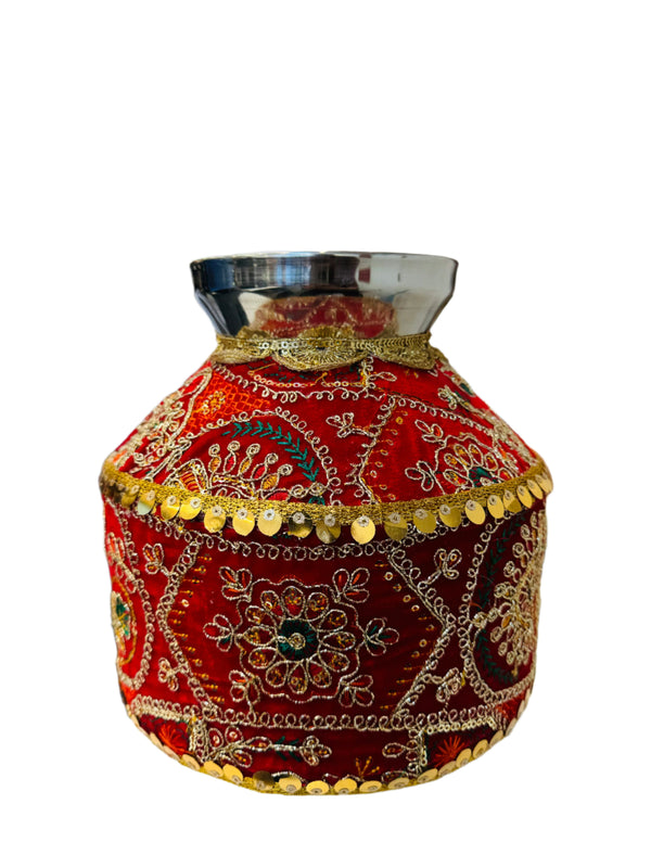 Decorative Velvet matki/ kalash/ Lota (big)