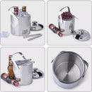 Stainless Steel Ice Bucket  with ice clip