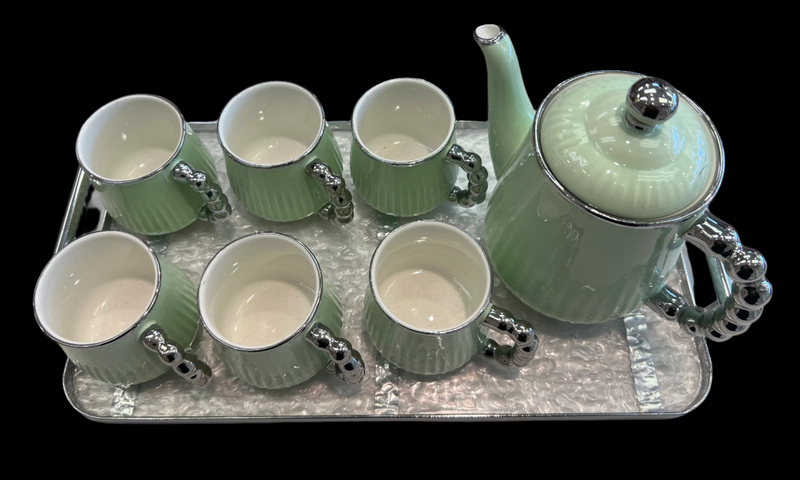 Cup and kettle set of 8 pieces D22