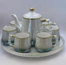 Cup and kettle set of 8 (2 colour)