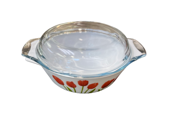 La Opala Tulip Garden Casserole Bowl with Lid