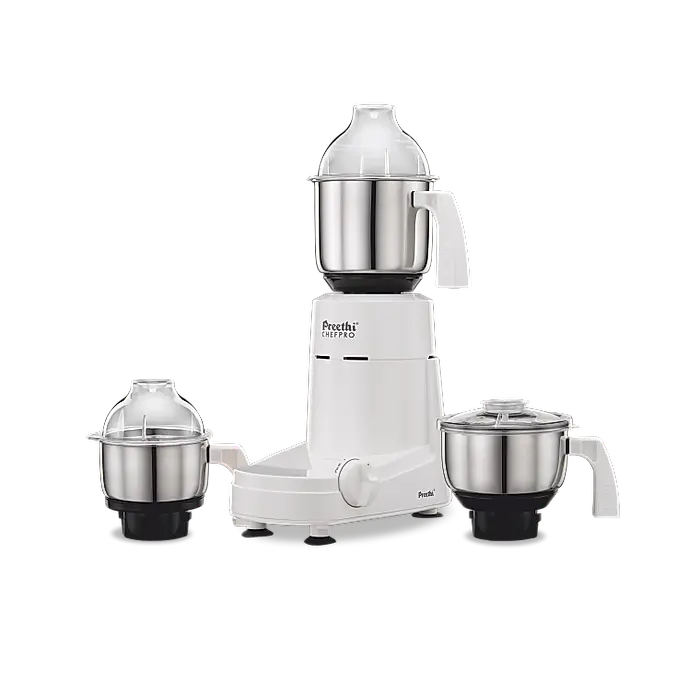 Preethi ChefPro  750-Watt Mixer Grinder with 3 Jars (White)