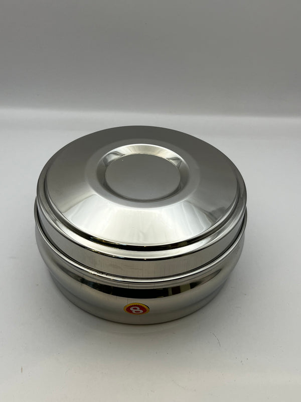 Stainless Steel Container/ Dibba round with lid