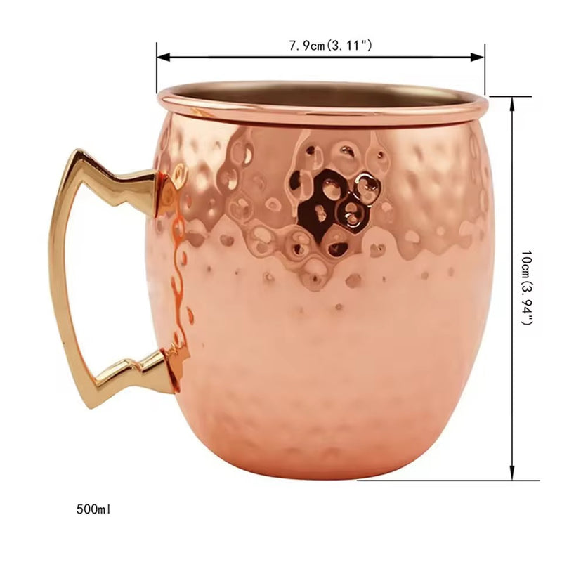 Copper /Stainless Steel Mule Mugs (2 Options) 500ml