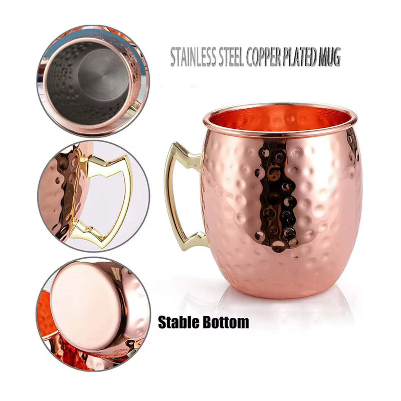 Copper /Stainless Steel Mule Mugs (2 Options) 500ml