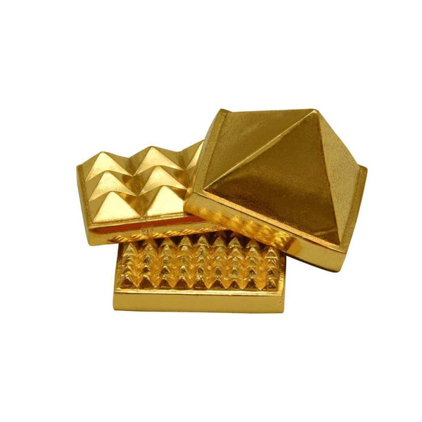 Vastu Vardan Brass Pyramid || 3 Layer Pyramid || Vastu Remedy ||Multi Layer Pyramid for vastu Remedy | | Yantra for Healing | Pyramid for Positive Energy (Pack of 1)