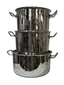 Stainless Steel Cooking Pot & Storing 3 Sizes 26cm, 28cm, 32cm, 5L, 8L, 11L