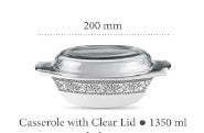 La Opala Persian Grey Casserole Bowl with Lid