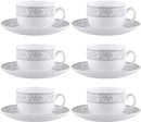 LaOpala Diva Persian silver Tea Cup & Saucers Set of 6