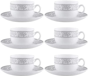 LaOpala Diva Persian silver Tea Cup & Saucers Set of 6