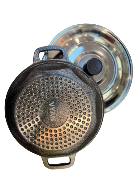 Vyan Paniyarakkal with steel lid (Appam Patra pan) induction base appe pan 2 sizes