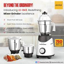 Lee Star Mixer Grinder LE-843 750Watts