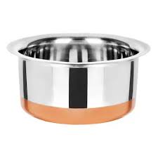 Stainless Steel Cooking pot with copper base Patila/Tope/Pot with Lid 7 sizes