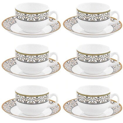 LaOpala Diva Moroccan Gold Tea Cup & Saucers Set of 6 (160ml)