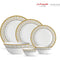 La Opala Diva, Sovrana Collection, Opal Glass Dinner Set 33 pcs, Moroccan Gold