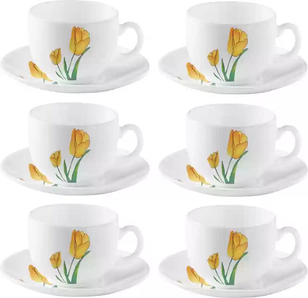 LaOpala Diva Tulip Passion Tea Cup & Saucers Set of 6