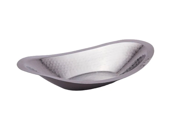 Stainless Steel Hammered Oval Shape Bread Basket or Naan Basket