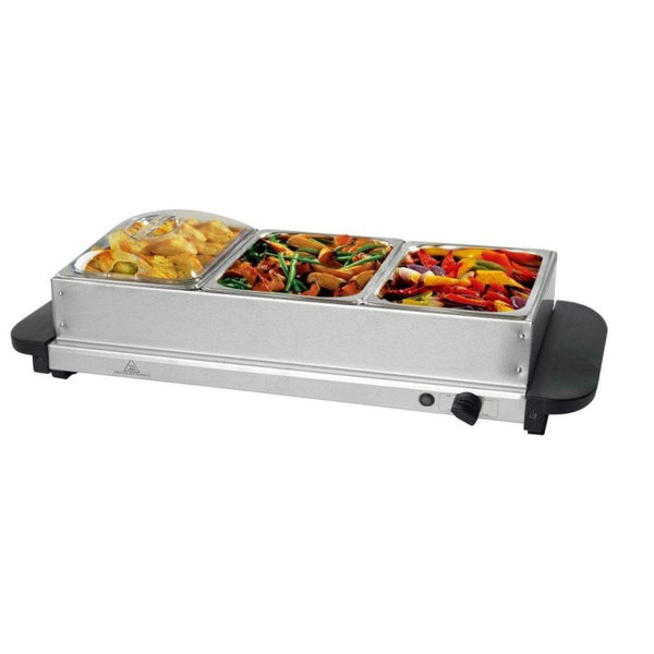 Food Warmer Cum Buffet Server (3x1.5Lltr Pan) - The Kitchen Warehouse