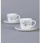 La Opala Mystrio Black Tea & Coffee Cup & Saucers 220 ML Set of 6.