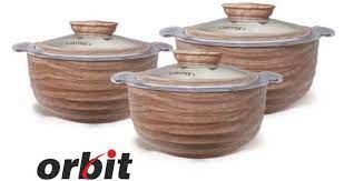 Jaypee Orbit Casserole(1000ml,1500ml,2000ml), Wood Pack of 3