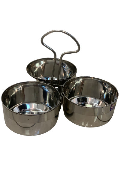 Stainless Steel 4 Piece Serving Bowls Set with Solid Handle